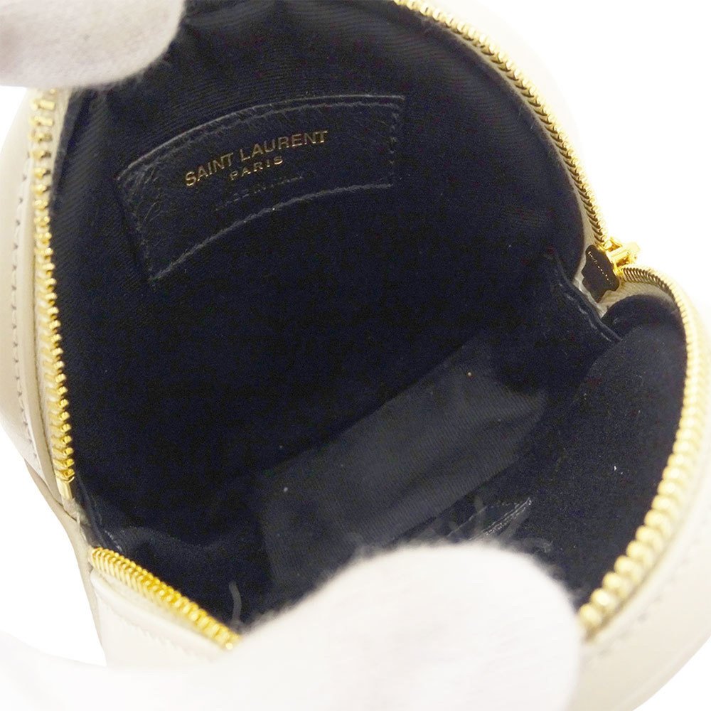 SAINT LAURENT Ivory Leather Shoulder Bag - Picture 8 of 14